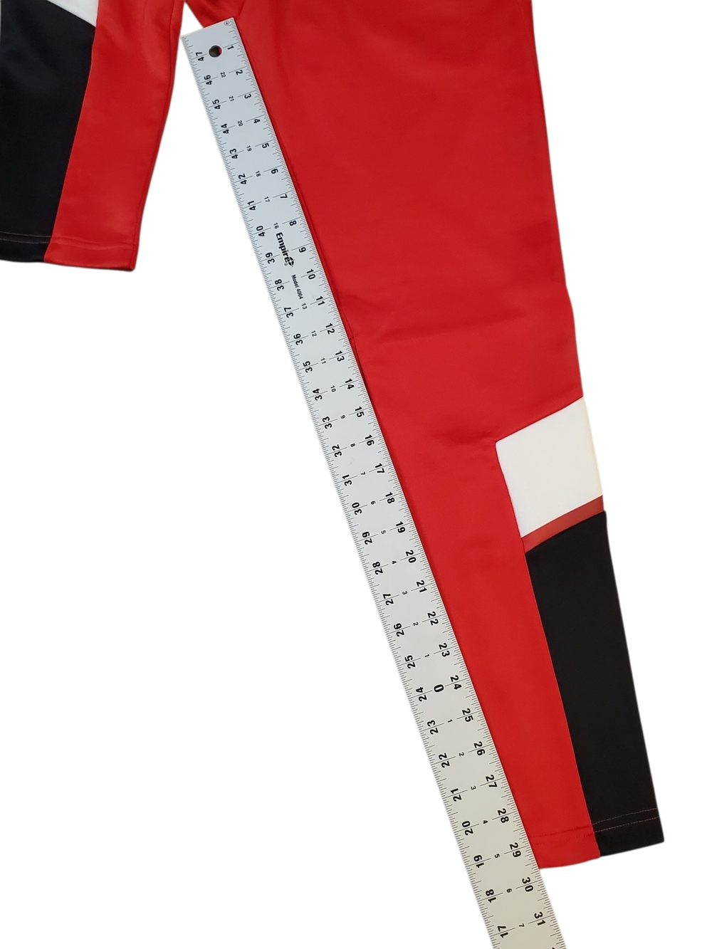 Puma X Ferrari Red Track Pants Mens Size Medium Black and White Panels - Picture 10 of 13
